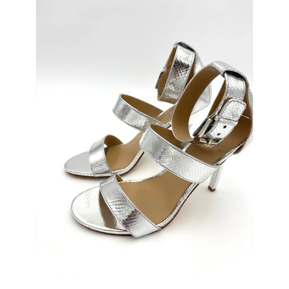 MICHAEL Michael Kors Amal Snakeskin Ankle Strap Sandals Size 8.5 - Picture 4 of 8
